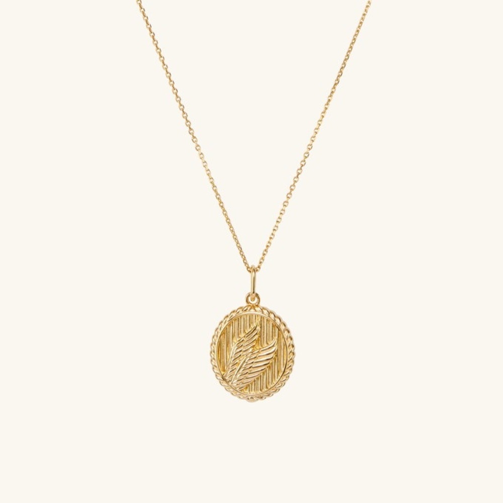 Mejuri Winged Victory Gold Coin Vermeil Pendant Necklace